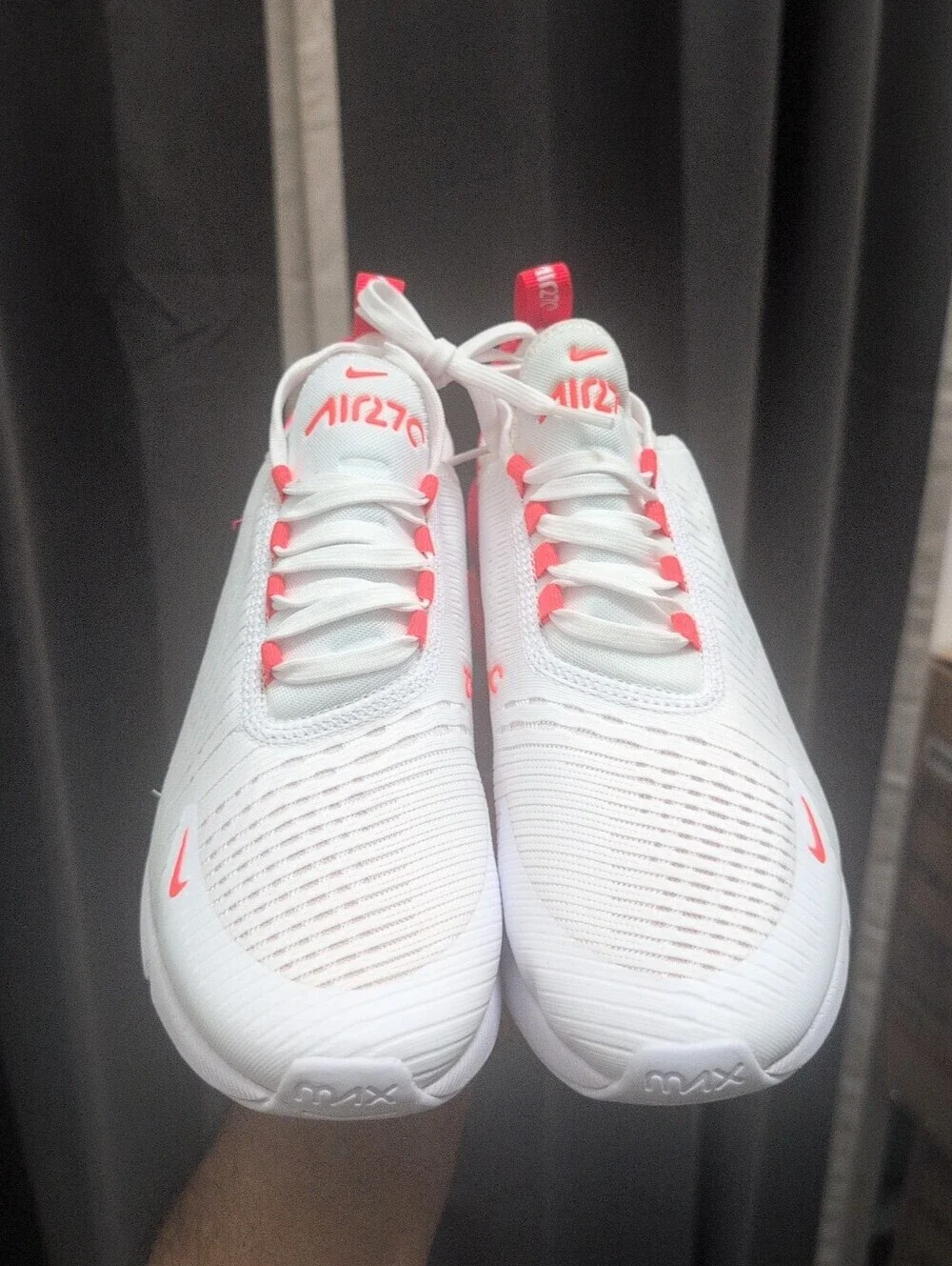 Nike WMNS Air Max 270 'White Bright Crimson' - HJ3222-102 Size 8 NWOB